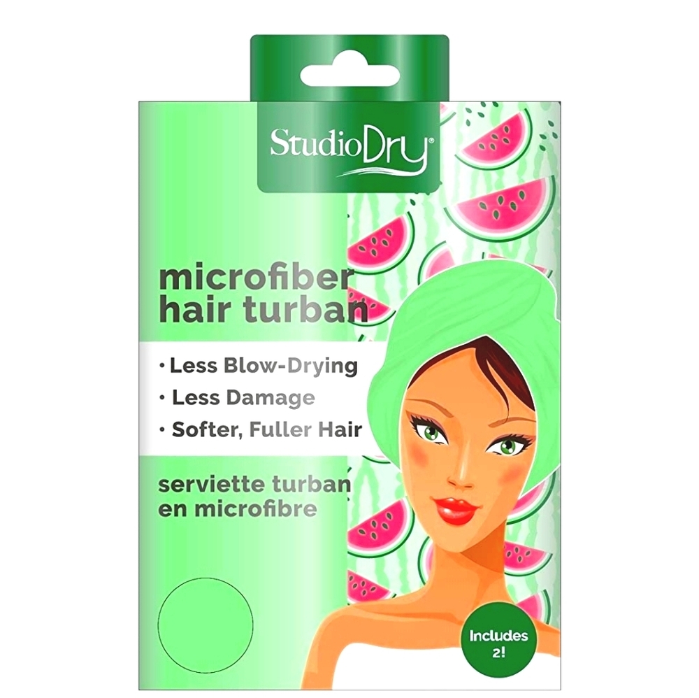 NEW MICROFIBER HAIR TURBANS GREEN WATERMELON